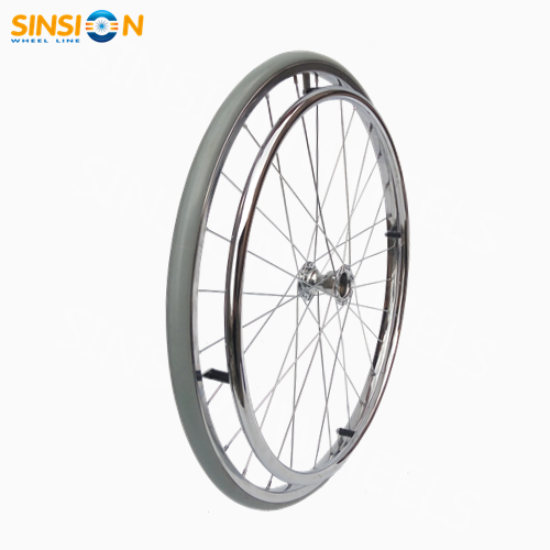 24×1 3.8 rueda económica para silla de ruedas